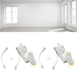 2PCS Wardrobe Pulley Stainless Steel Sliding Door Roller Wheels Waterproof Copper Core for Closet Cabinet Furniture Bathroom Convex