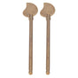2 Pcs Door Latch Locking Pin 11cm Leaf Shape Retro Style Brass Cabinet Key Latch Bolt Locking Pin