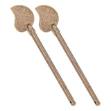 2 Pcs Door Latch Locking Pin 11cm Leaf Shape Retro Style Brass Cabinet Key Latch Bolt Locking Pin - 45-Degree Angle