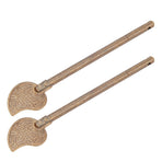2 Pcs Door Latch Locking Pin 11cm Leaf Shape Retro Style Brass Cabinet Key Latch Bolt Locking Pin
