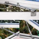Casement Window Hinge Aluminum Alloy Windproof Concealed Hinge for Push Out Casement Windows Positioning Buckle Type 02 - Extra Image