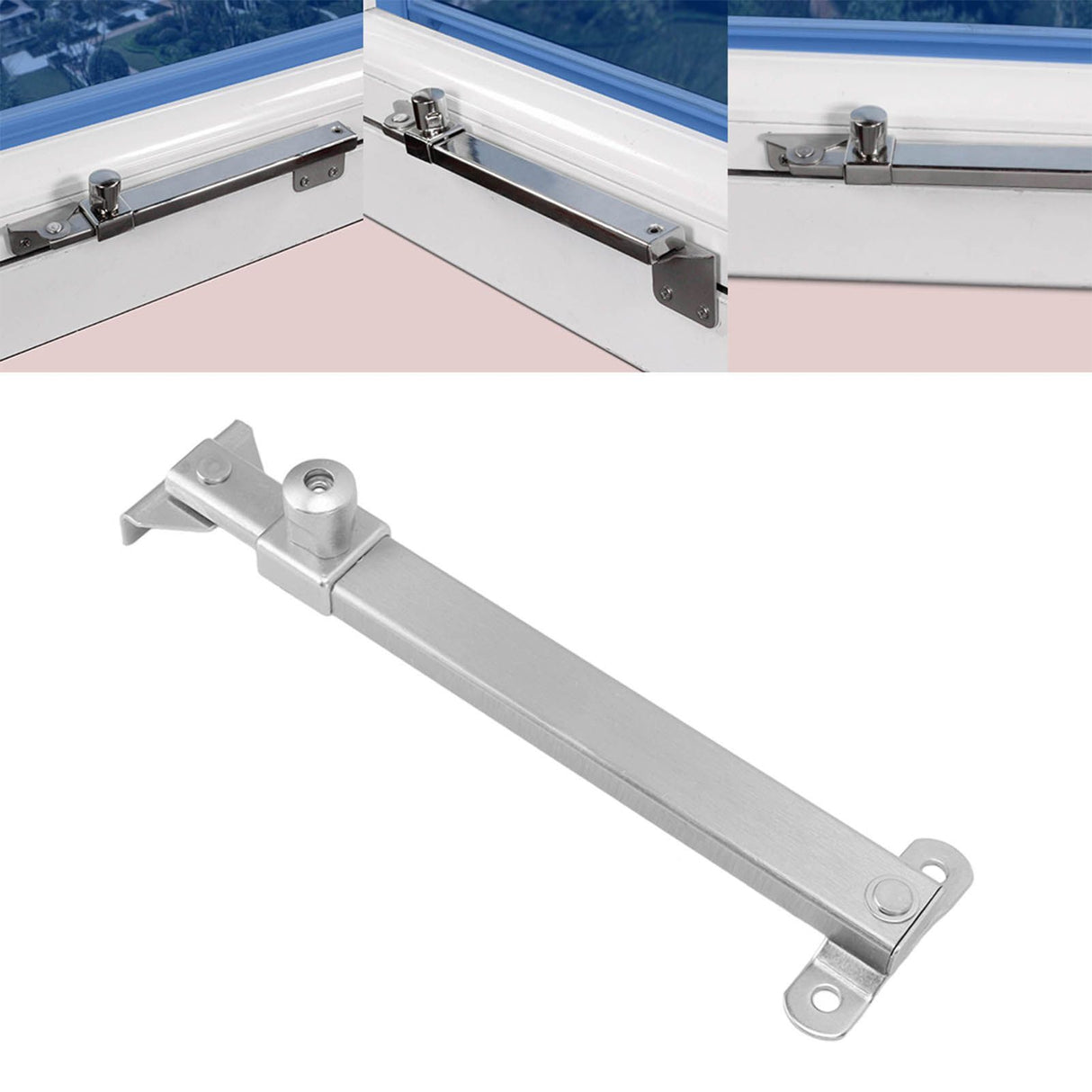 Casement Window Hinge Aluminum Alloy Windproof Concealed Hinge for Push Out Casement Windows Positioning Buckle Type 04