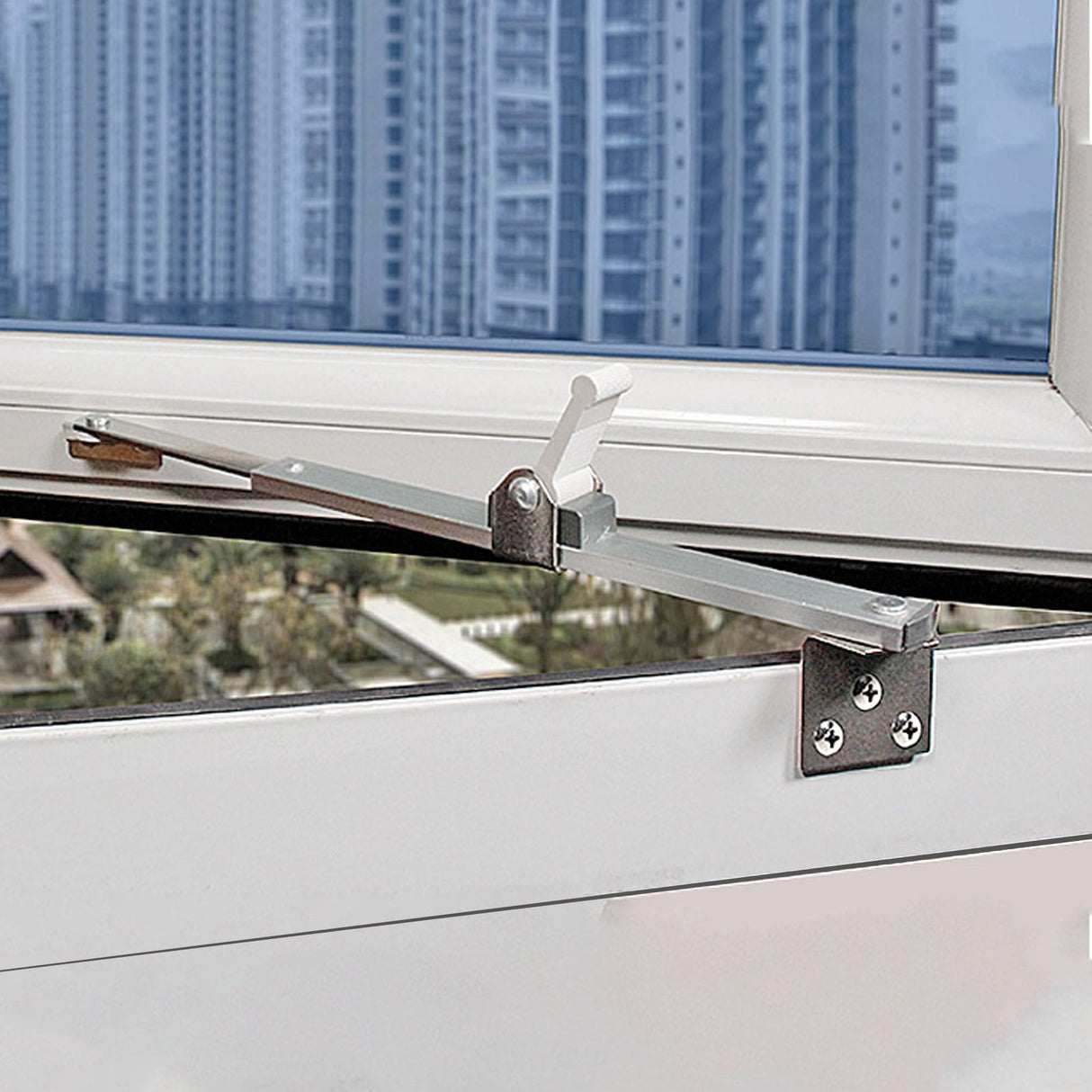 Casement Window Hinges Aluminum Alloy Security Window Stay Exquisite Casement Window Stopper for Home Library Office 01