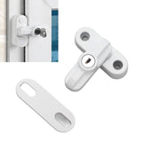 External Window Lock Catch Aluminum Alloy Anti Theft Flat Window Buckle Lock for Single Double Windows White