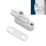 External Window Lock Catch Aluminum Alloy Anti Theft Flat Window Buckle Lock for Single Double Windows White - Extra Image