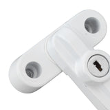 External Window Lock Catch Aluminum Alloy Anti Theft Flat Window Buckle Lock for Single Double Windows White - Extra Image