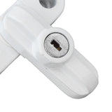 External Window Lock Catch Aluminum Alloy Anti Theft Flat Window Buckle Lock for Single Double Windows White - Extra Image