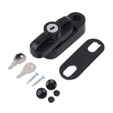 External Window Lock Catch Aluminum Alloy Anti Theft Flat Window Buckle Lock for Single Double Windows Black