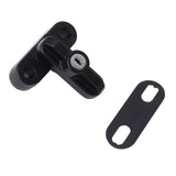 External Window Lock Catch Aluminum Alloy Anti Theft Flat Window Buckle Lock for Single Double Windows Black - Top-Down View