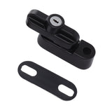 External Window Lock Catch Aluminum Alloy Anti Theft Flat Window Buckle Lock for Single Double Windows Black