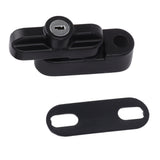External Window Lock Catch Aluminum Alloy Anti Theft Flat Window Buckle Lock for Single Double Windows Black - Rear View