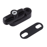 External Window Lock Catch Aluminum Alloy Anti Theft Flat Window Buckle Lock for Single Double Windows Black - Close-Up Angle