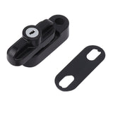 External Window Lock Catch Aluminum Alloy Anti Theft Flat Window Buckle Lock for Single Double Windows Black