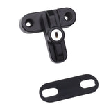 External Window Lock Catch Aluminum Alloy Anti Theft Flat Window Buckle Lock for Single Double Windows Black