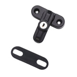External Window Lock Catch Aluminum Alloy Anti Theft Flat Window Buckle Lock for Single Double Windows Black