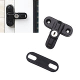 External Window Lock Catch Aluminum Alloy Anti Theft Flat Window Buckle Lock for Single Double Windows Black