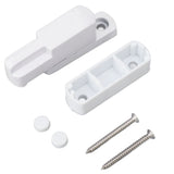 Window Sash Lock Aluminum Alloy T Type Sliding Window Latch Child Proof Safety Lock for Home Security White