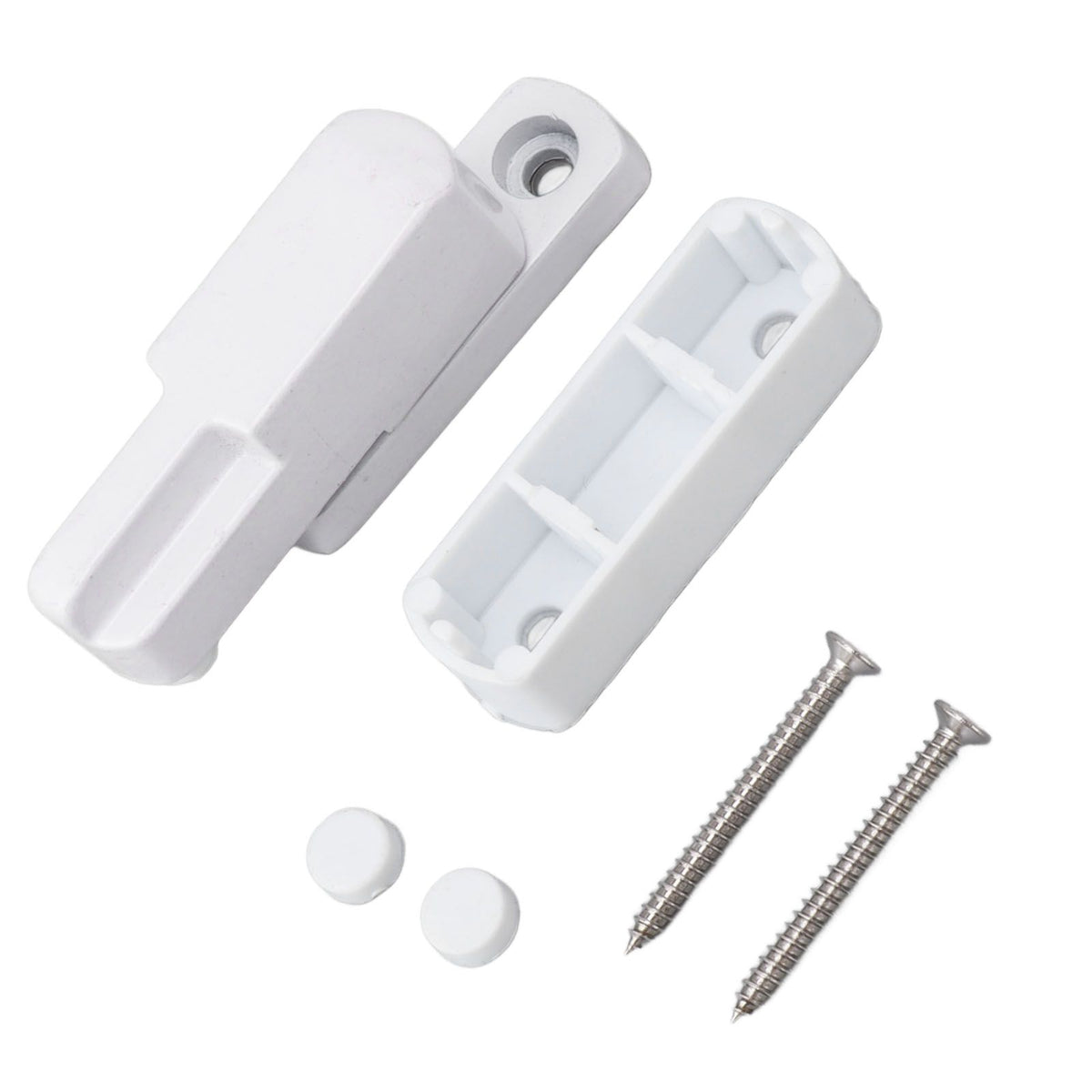 Window Sash Lock Aluminum Alloy T Type Sliding Window Latch Child Proof Safety Lock for Home Security White