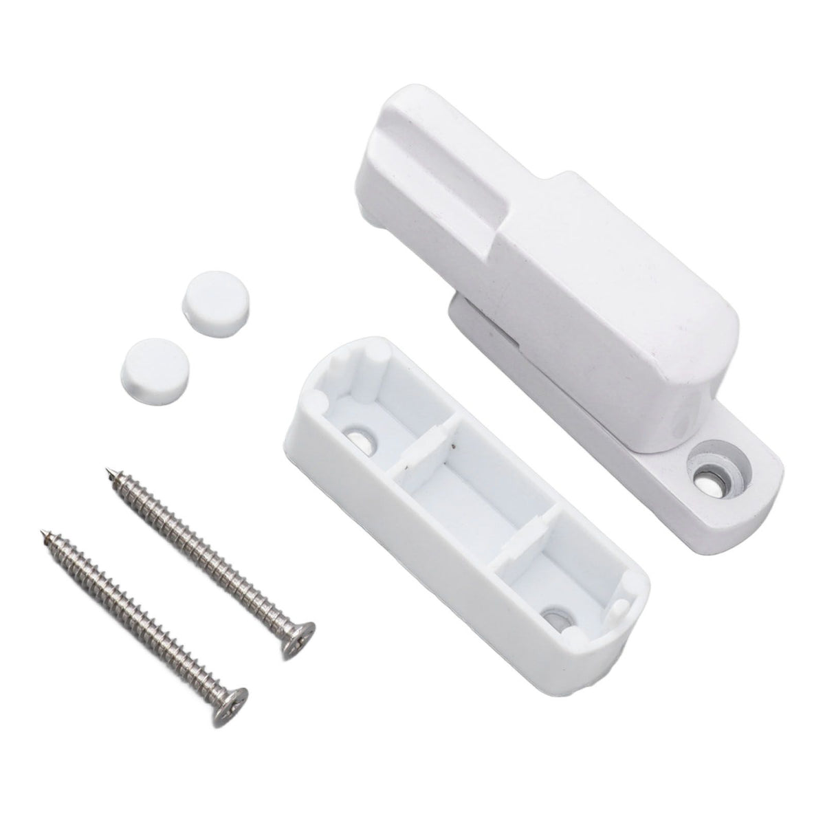 Window Sash Lock Aluminum Alloy T Type Sliding Window Latch Child Proof Safety Lock for Home Security White