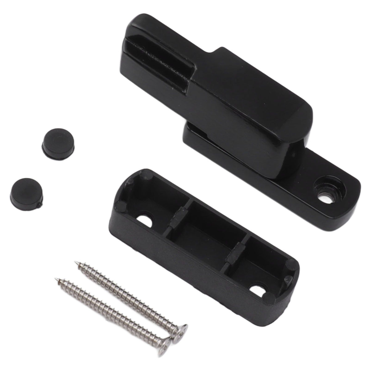 Window Sash Lock Aluminum Alloy T Type Sliding Window Latch Child Proof Safety Lock for Home Security Black