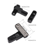 Window Sash Lock Aluminum Alloy T Type Sliding Window Latch Child Proof Safety Lock for Home Security Black - Extra Image