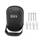 Key Lock Box Safe Security Wall Mounted Waterproof Password Combination Lock Storage Box for House Key Matte Black