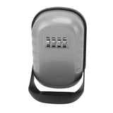 Key Lock Box Safe Security Wall Mounted Waterproof Password Combination Lock Storage Box for House Key Flash Silver - Rear View