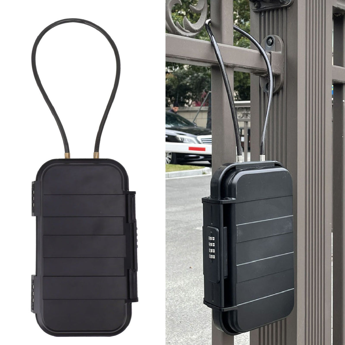 Portable Security Case Waterproof Rustproof Combination Security Key Lock Box for Outdoor