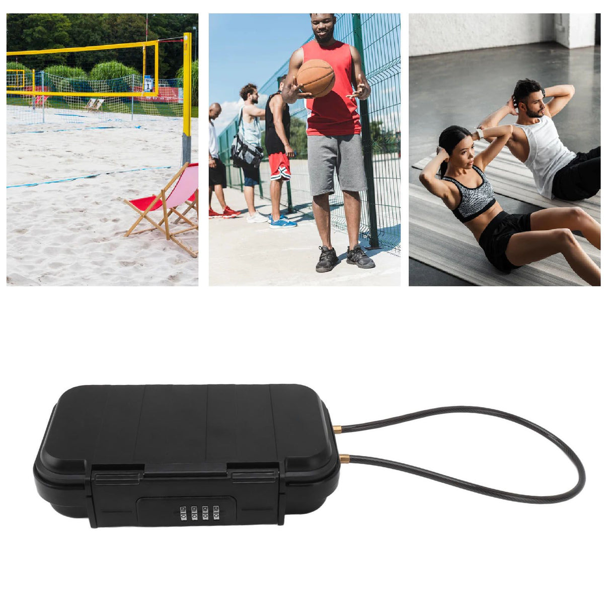 Portable Security Case Waterproof Rustproof Combination Security Key Lock Box for Outdoor