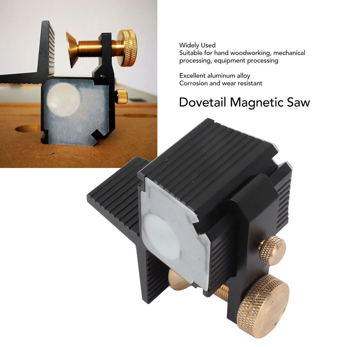 Woodworking Dovetail Magnetic Saw 1:7 Accuracy Cutting Aluminum Alloy Wood Joints Guide Gauge