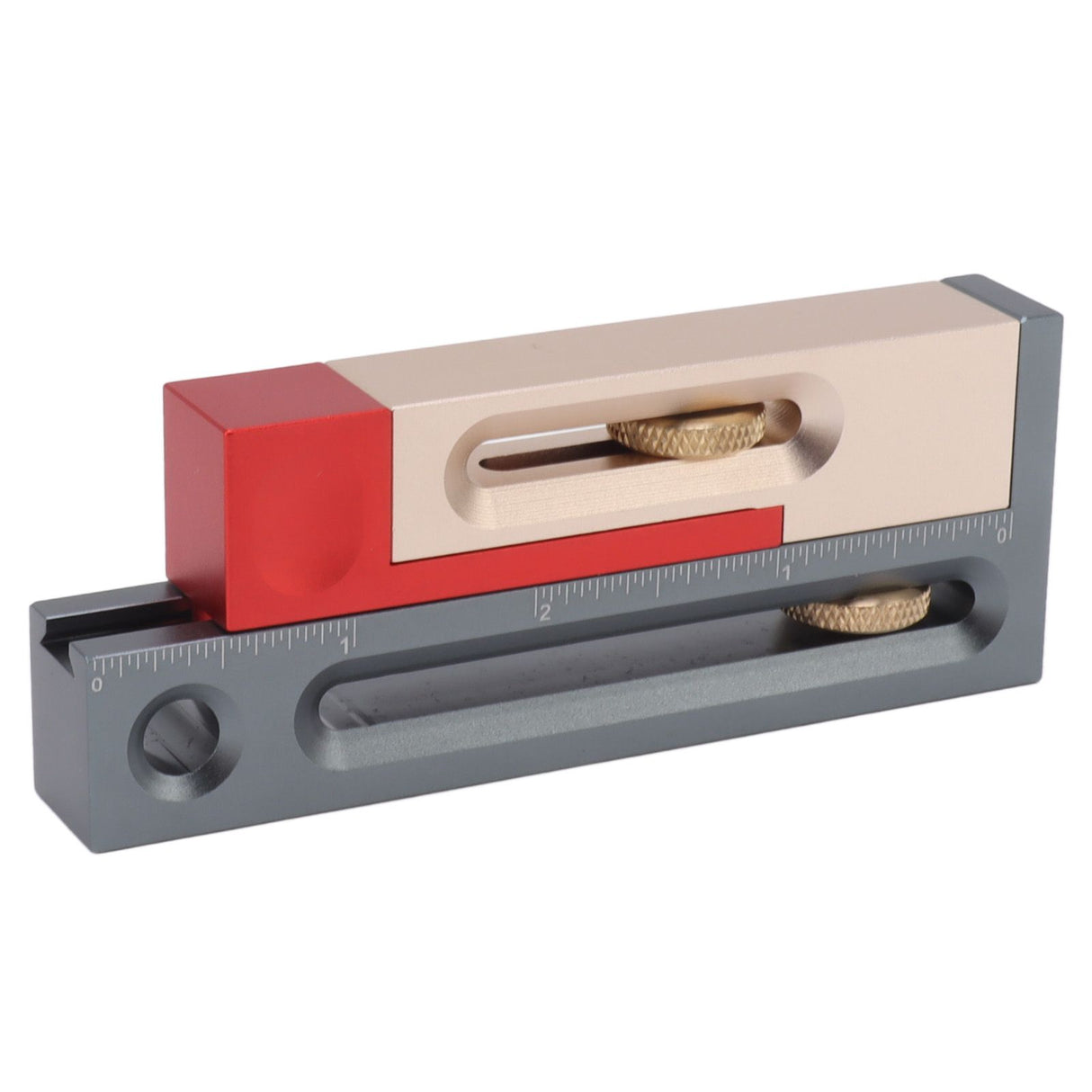 JF06 Table Saw Slot Adjuster Mortise and Tenon Tool Woodworking Movable Measuring Block