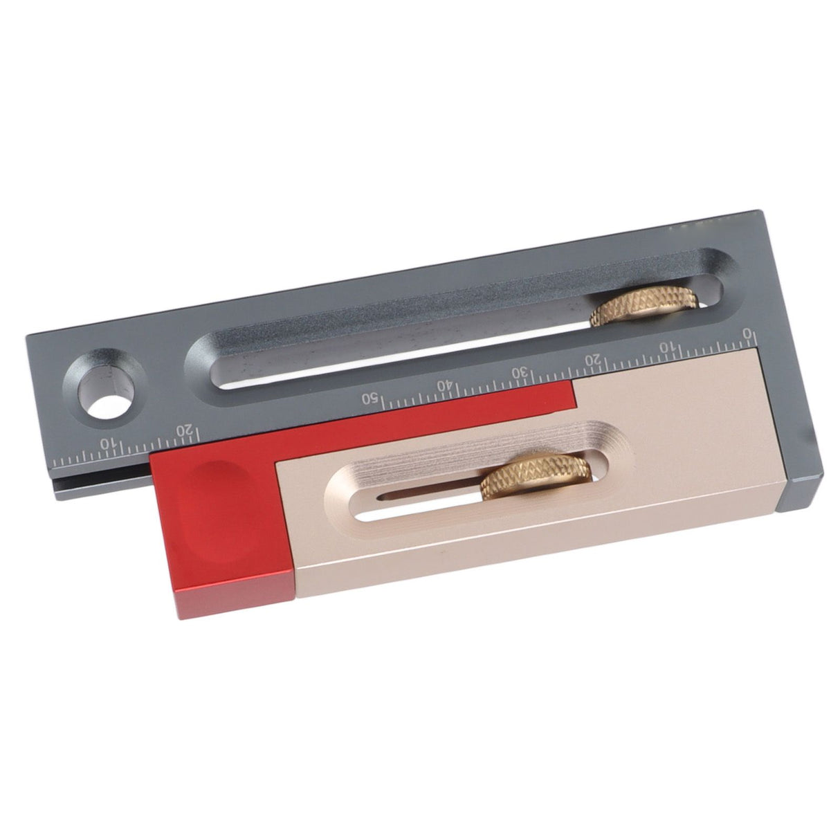 JF06 Table Saw Slot Adjuster Mortise and Tenon Tool Woodworking Movable Measuring Block