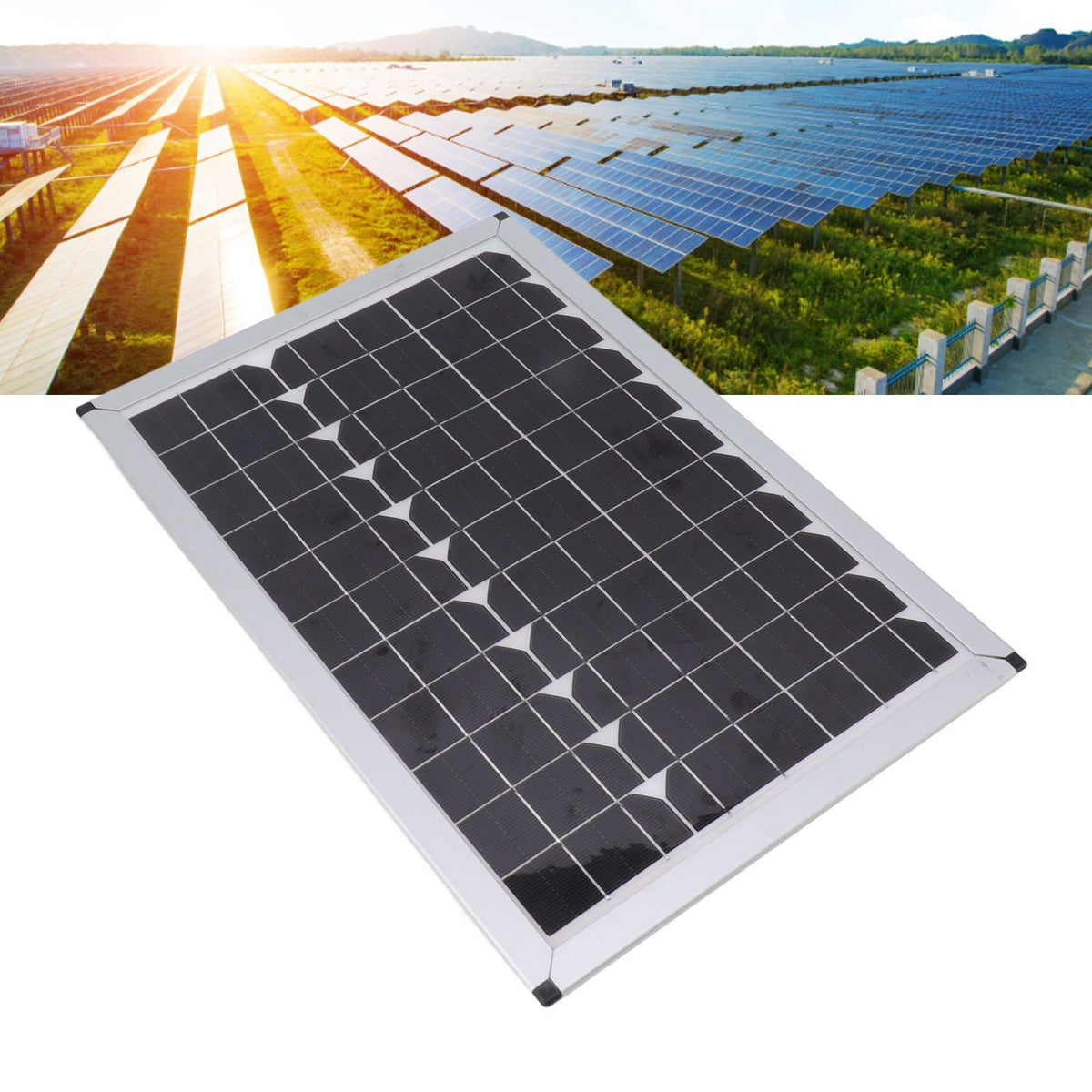 Solar Panel 100W 18V Monocrystalline Silicon 15.7in Long 10.8in Wide Portable Solar Panel Charger for Car Laptop Lamp
