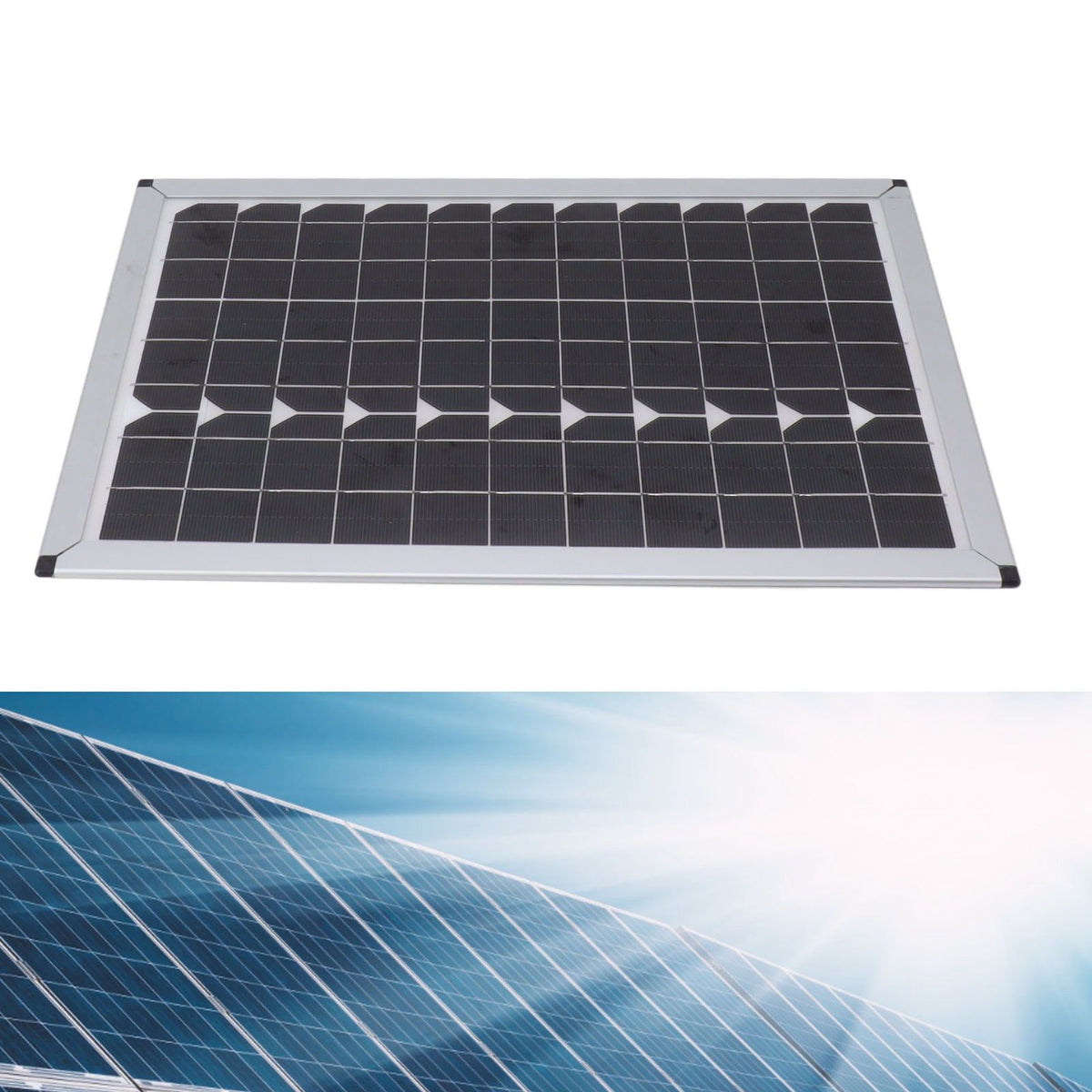 Solar Panel 100W 18V Monocrystalline Silicon 15.7in Long 10.8in Wide Portable Solar Panel Charger for Car Laptop Lamp