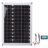 100W 18V Solar Panel Battery Charger Kit Monocrystalline Silicon Solar Panel with Dual USB Controller for Car RV Marine Boat