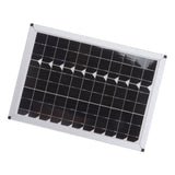 100W 18V Solar Panel Battery Charger Kit Monocrystalline Silicon Solar Panel with Dual USB Controller for Car RV Marine Boat - Front View
