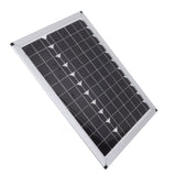 100W 18V Solar Panel Battery Charger Kit Monocrystalline Silicon Solar Panel with Dual USB Controller for Car RV Marine Boat