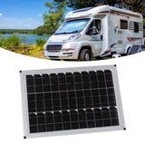 100W 18V Portable Solar Panel Kit 100 Watt 18 Volt Monocrystalline Portable Solar Panel for Automobiles Ships Airplanes Outdoor Agriculture Planting Tourism - Extra Image