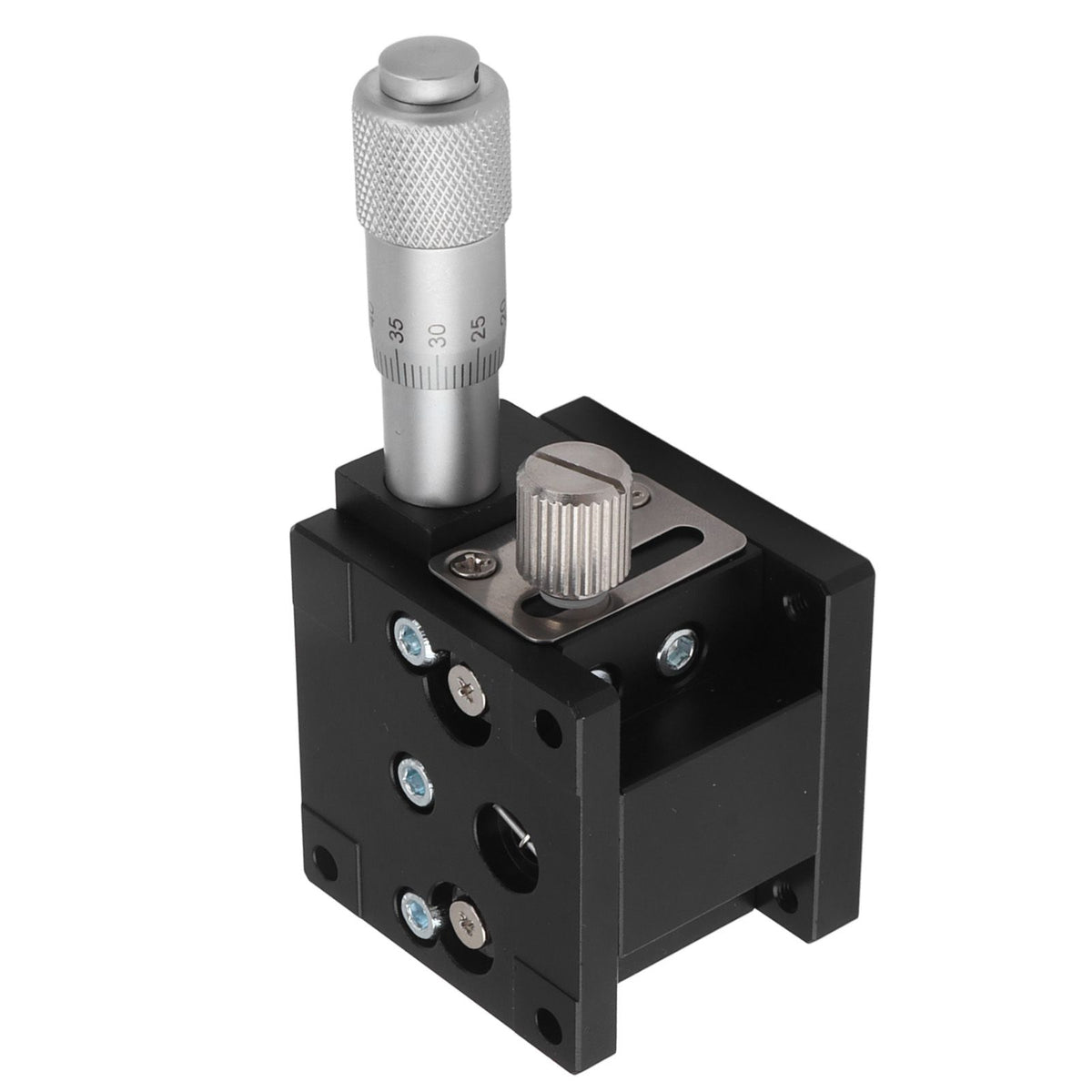 Manual Linear Stage Aluminum Alloy Z Axes Slide Table 19.6N Bearing for Alignment Positioning