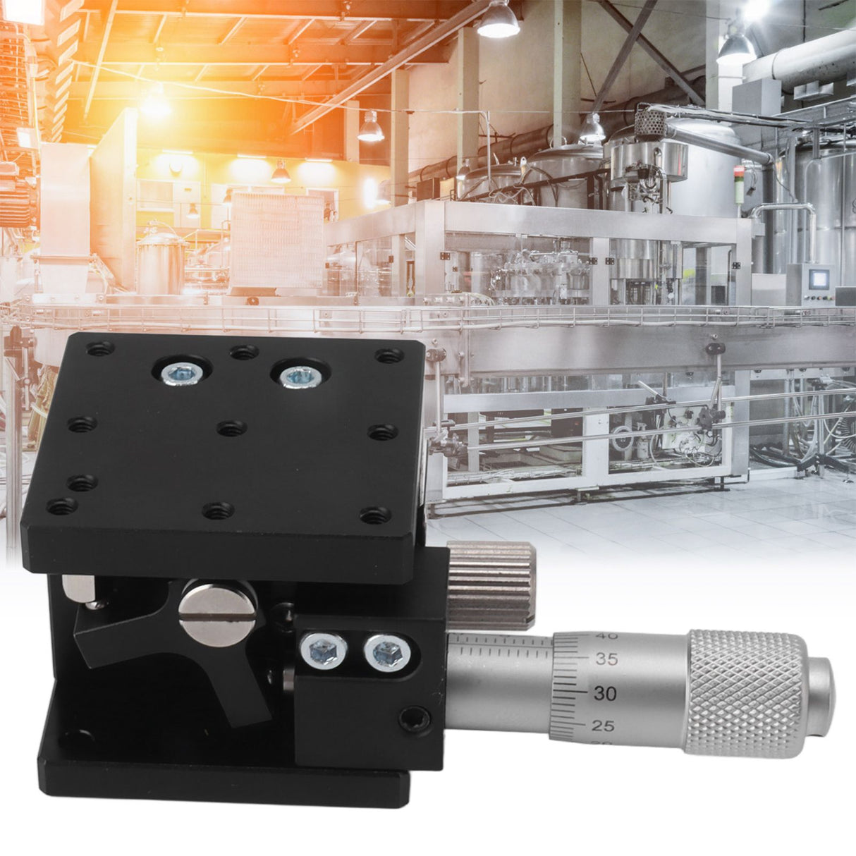 Manual Linear Stage Aluminum Alloy Z Axes Slide Table 19.6N Bearing for Alignment Positioning