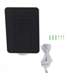 4W 5V Solar Panel for Arlo for Ring for Blink Security Camera IP65 Waterproof Solar Charger with 360 Degree Adjustable Bracket White