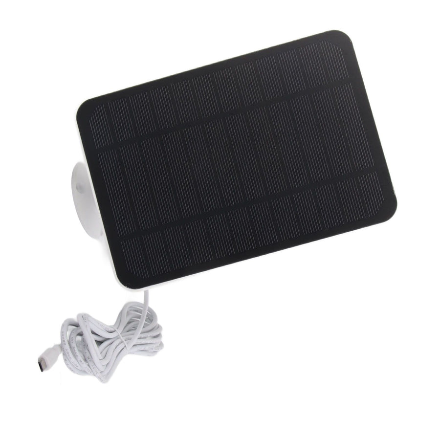 4W 5V Solar Panel for Arlo for Ring for Blink Security Camera IP65 Waterproof Solar Charger with 360 Degree Adjustable Bracket White