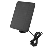 4W 5V Solar Panel for Arlo for Ring for Blink Security Camera IP65 Waterproof Solar Charger with 360 Degree Adjustable Bracket Black