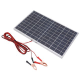 Solar Panel 15W 18V High Efficiency Polycrystalline Solar Panel Kit with Clip for Car RV Marine Charging - Top-Down View