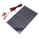 Solar Panel 15W 18V High Efficiency Polycrystalline Solar Panel Kit with Clip for Car RV Marine Charging - Rear View
