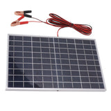 Solar Panel 15W 18V High Efficiency Polycrystalline Solar Panel Kit with Clip for Car RV Marine Charging - Close-Up Angle