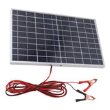 Solar Panel 15W 18V High Efficiency Polycrystalline Solar Panel Kit with Clip for Car RV Marine Charging