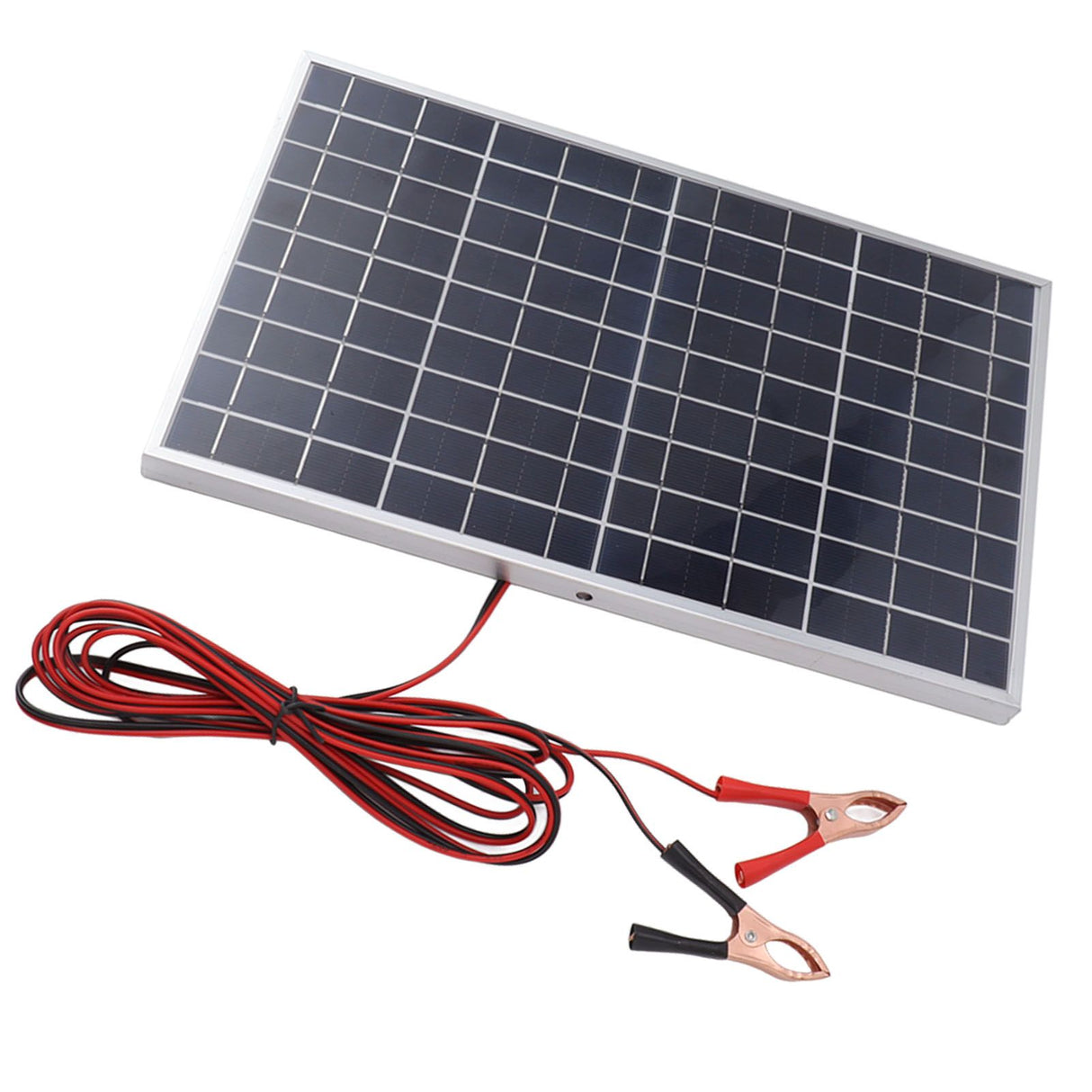 Solar Panel 15W 18V High Efficiency Polycrystalline Solar Panel Kit with Clip for Car RV Marine Charging
