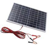 Solar Panel 15W 18V High Efficiency Polycrystalline Solar Panel Kit with Clip for Car RV Marine Charging