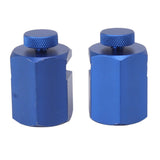 2PCS Stair Guages Knobs Aluminium Alloy Stair Stringer Layout Tool for Framing Square Carpentry Rafter Blue - Rear View